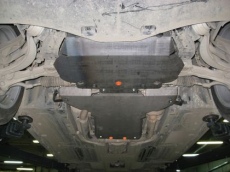 Защита алюминиевая Alfeco для картера и КПП Jaguar XF 2008-2011